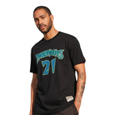 #21 Kevin Garnett Minnesota Timberwolves Player Name & Number Black T-shirt
