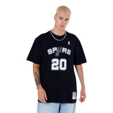 #20 Manu Ginobili San Antonio Spurs Player Name & Number Black T-shirt