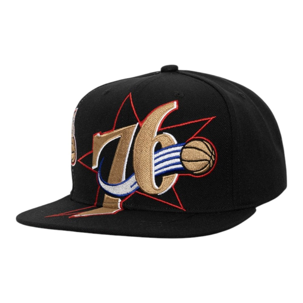 Philadelphia 76Ers Big Time Black Snapback Cap