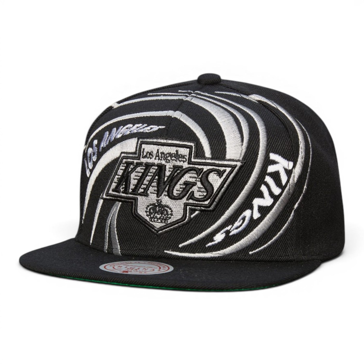 Los Angeles Kings Black Vortex Swirl Snapback Cap