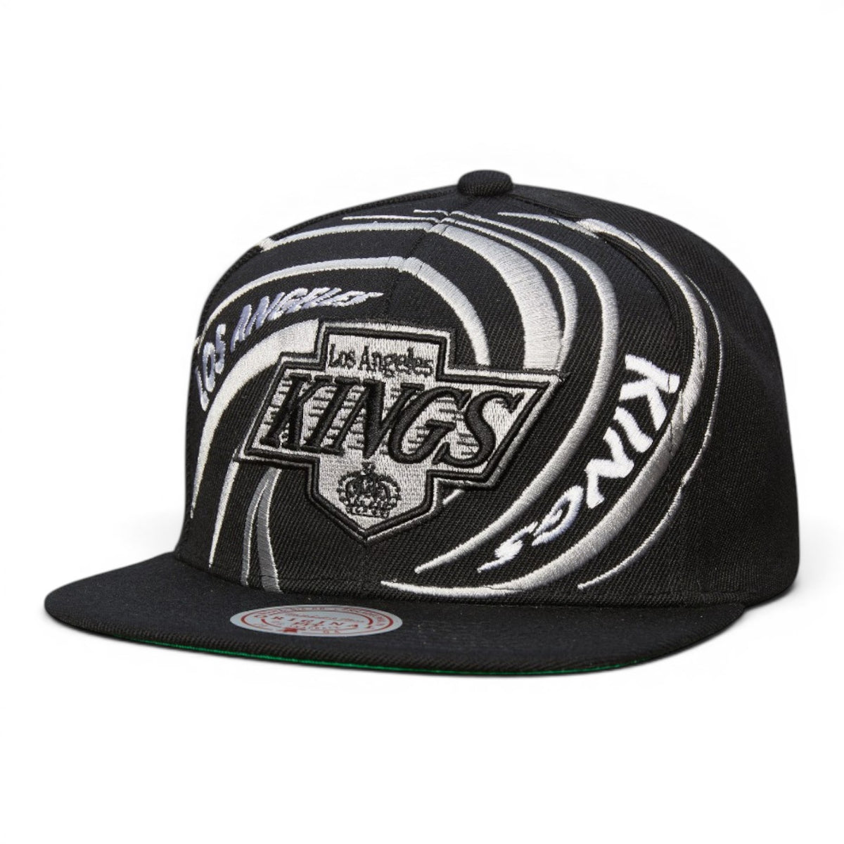 Los Angeles Kings Black Vortex Swirl Snapback Cap