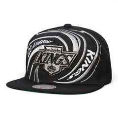 Los Angeles Kings Black Vortex Swirl Snapback Cap