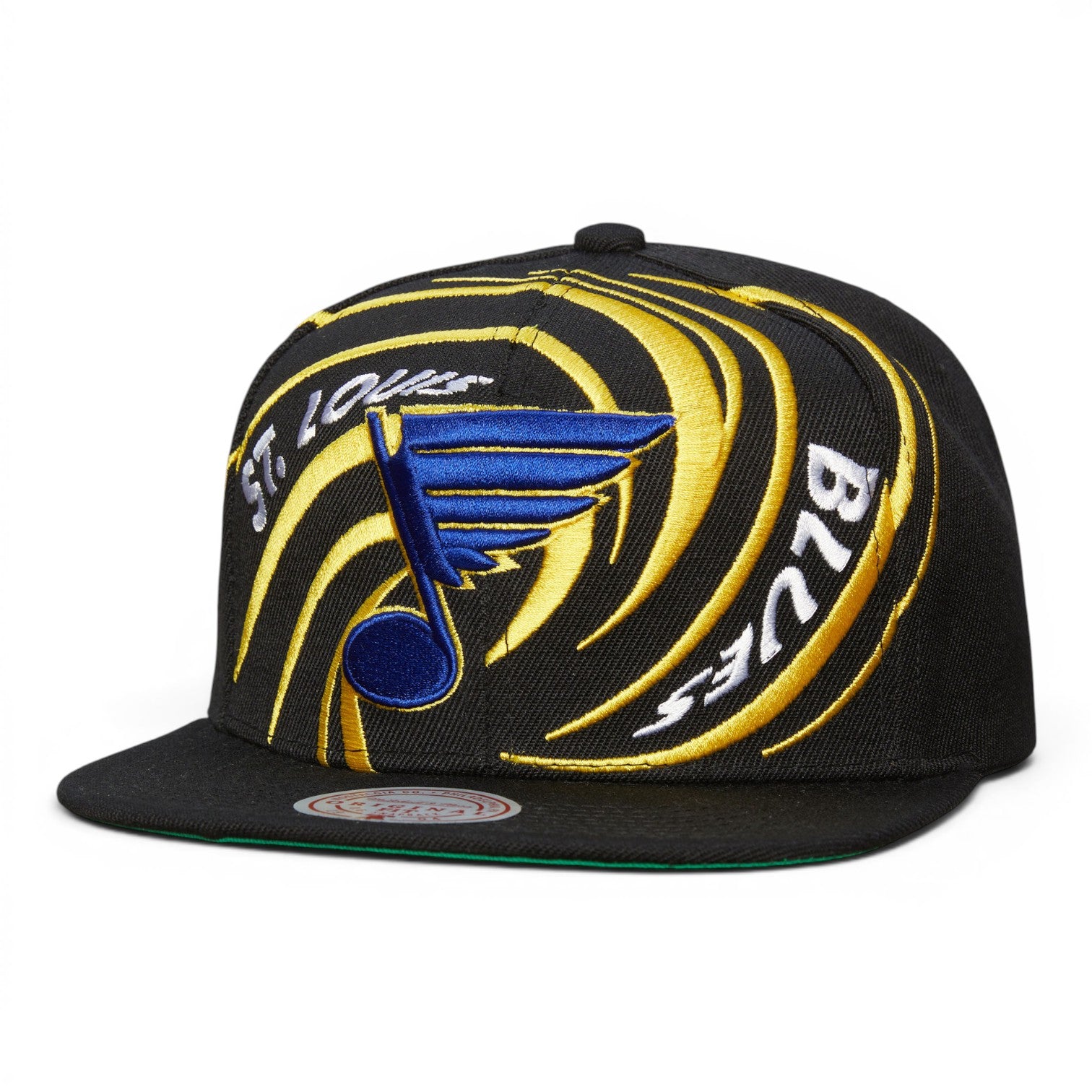 St. Louis Blues Black Vortex Swirl Snapback Cap