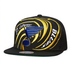 St. Louis Blues Black Vortex Swirl Snapback Cap