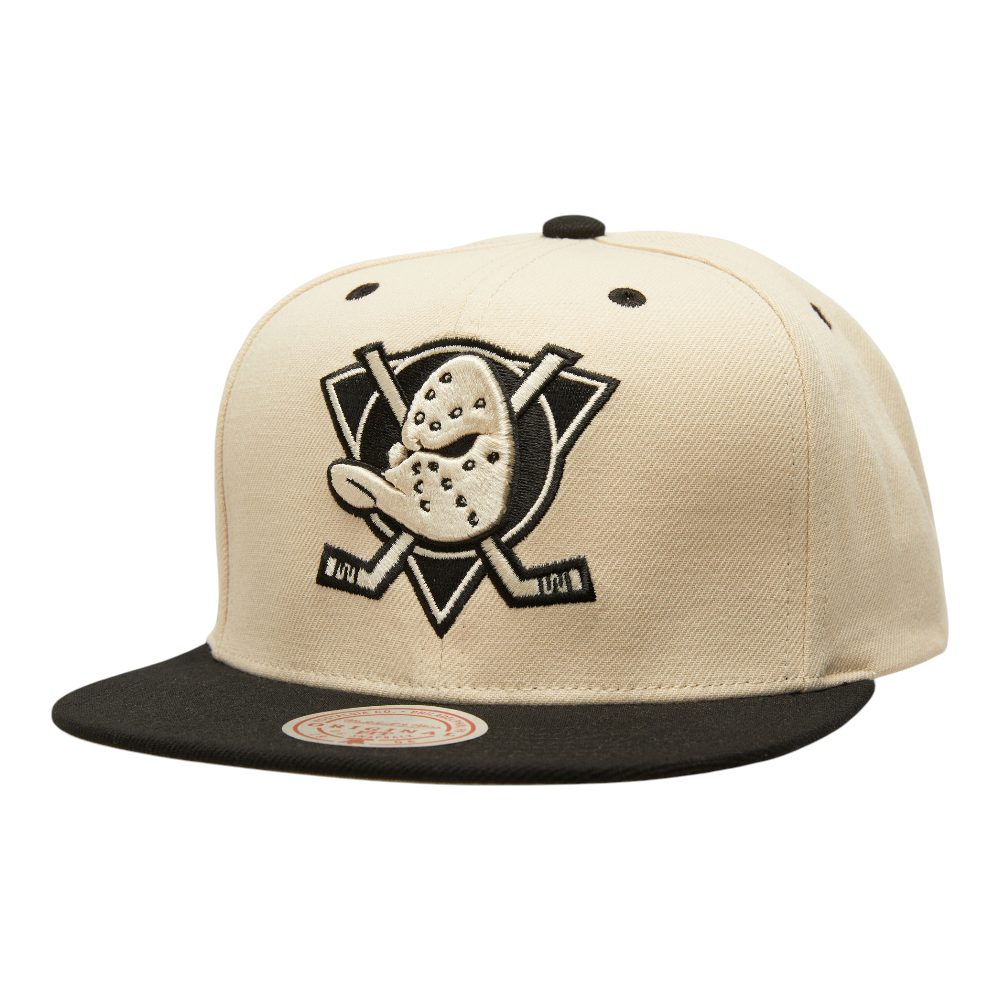 Anaheim Ducks Cream / Black Snapback Cap