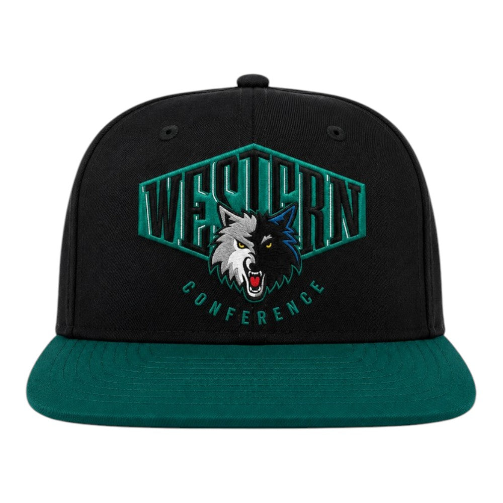 Minnesota Timberwolves Black2 Match Up Snapback Cap