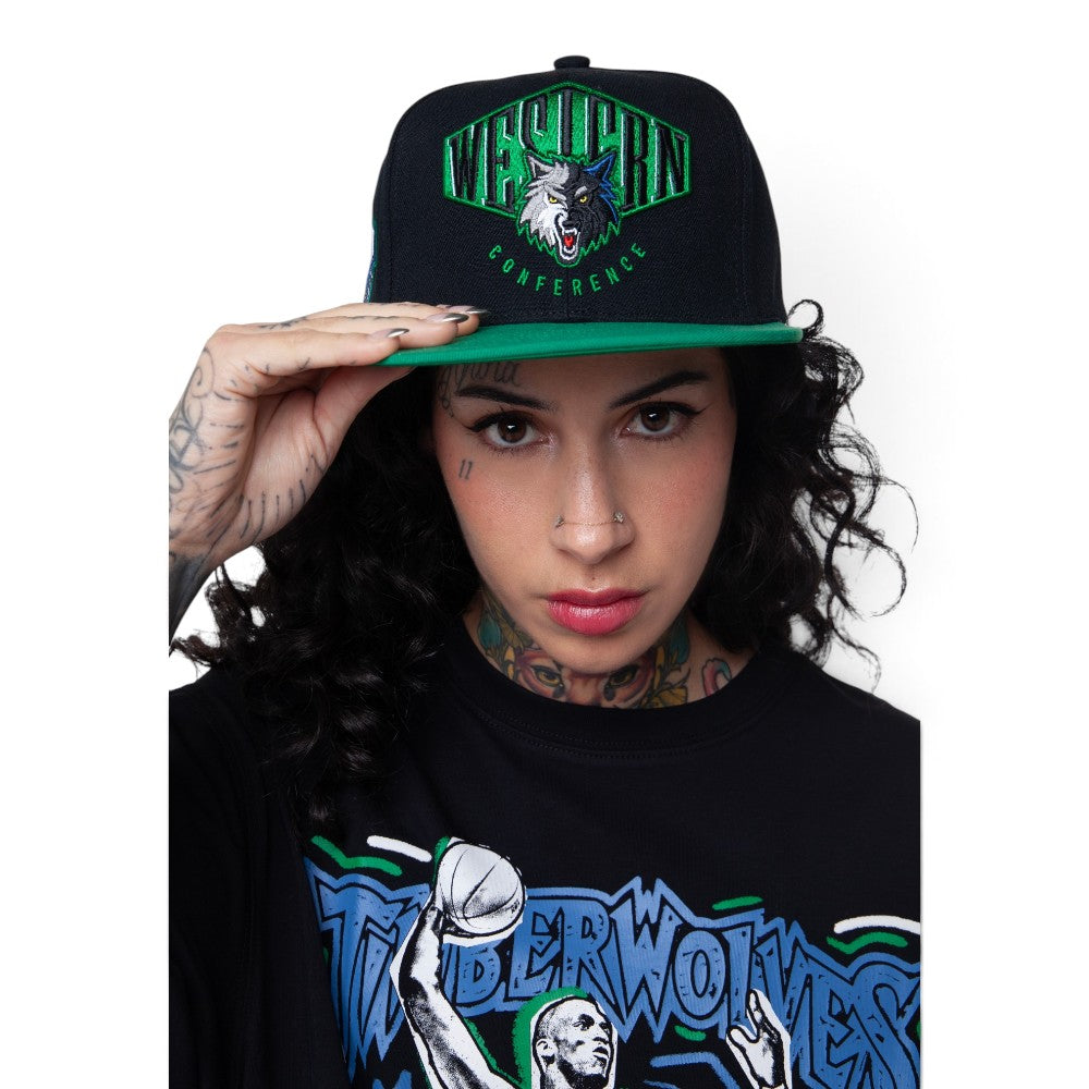Minnesota Timberwolves Black2 Match Up Snapback Cap