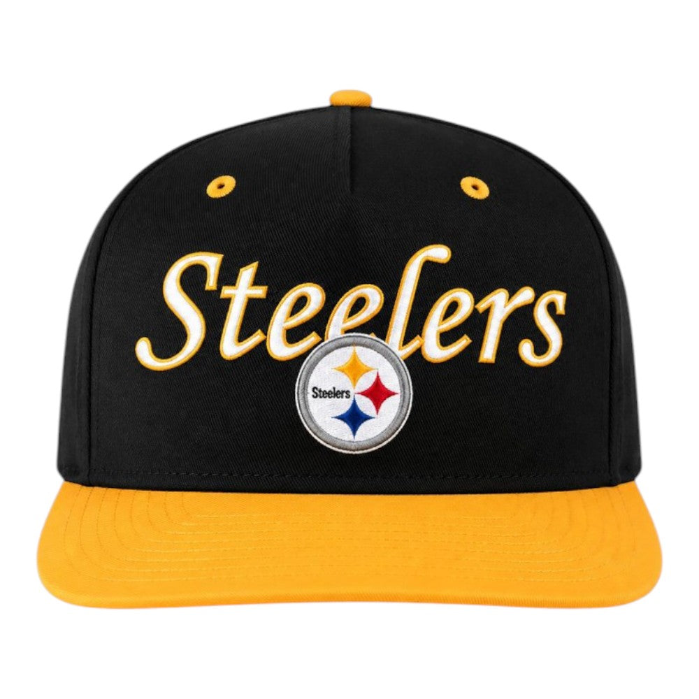 Pittsburgh Steelers Black2 Blitz Snapback Cap