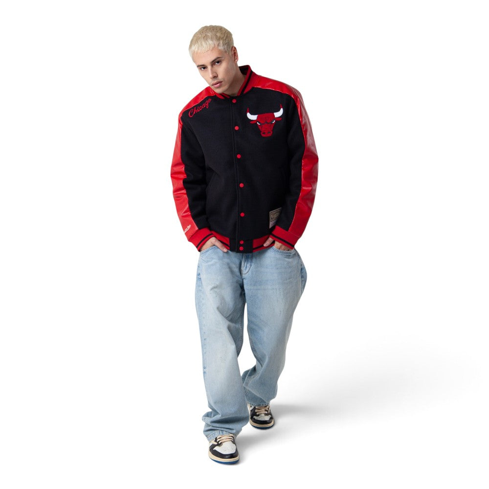 Chicago Bulls Black Match Up Varsity Jacket