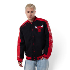 Chicago Bulls Black Match Up Varsity Jacket