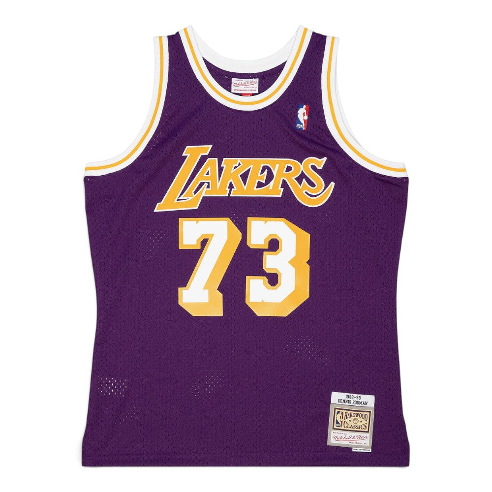#73 Dennis Rodman 1998 Los Angeles Lakers Swingman Basketball Jersey