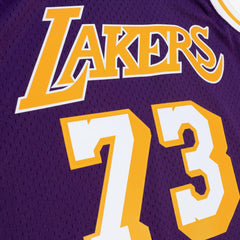 #73 Dennis Rodman 1998 Los Angeles Lakers Swingman Basketball Jersey