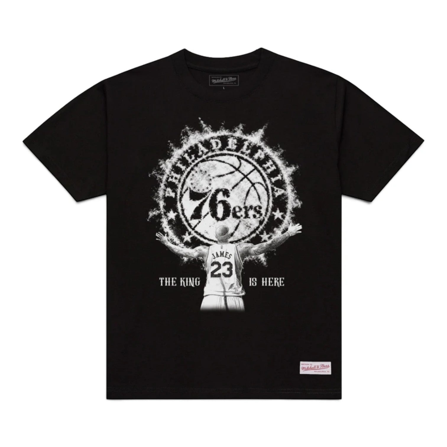 Lebron James Philadelphia 76ers "The King is Here: Welcome to Philly" Witness T-Shirt Black