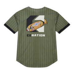 John CenaFinal Seconds Striped Merch Baseball Jersey - Olive