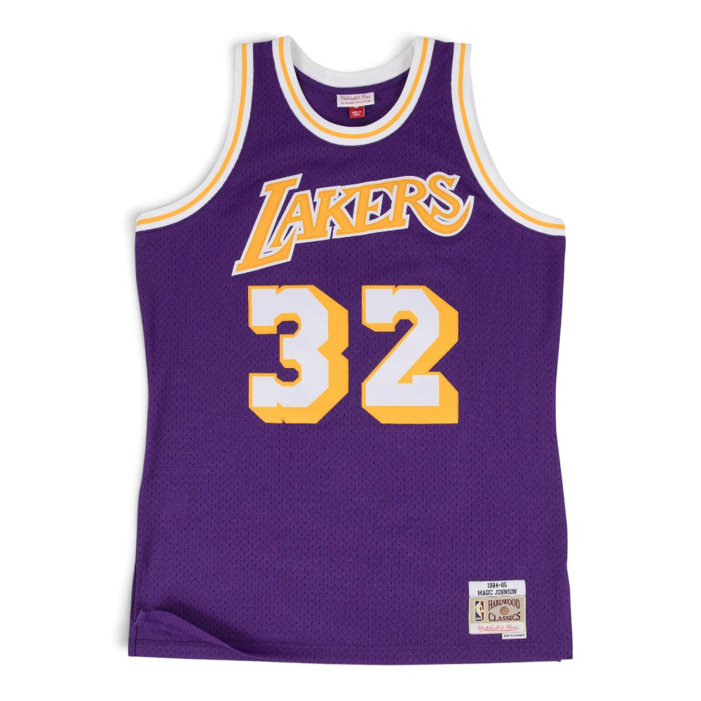 #32 Magic Johnson 1984 Los Angeles Lakers Swingman Basketball Jersey